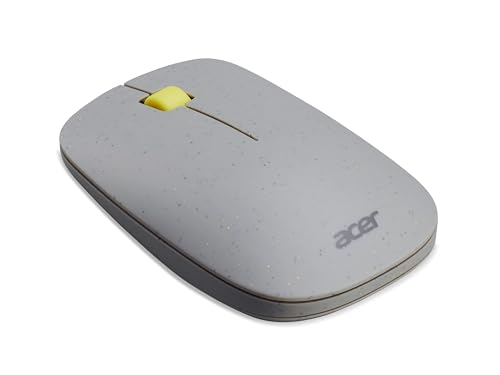 Acer Vero Maus AMR020 - Maus kabellos (2.4GHz Funkmaus, 1200 DPI, Smart-Power-Management, ergonomische Maus für rechts und Links Händer, leises Mausrad, 30% PCR-Kunststoffanteil) grau von Acer