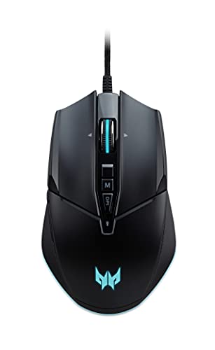 Predator Cestus 335 Gaming Maus (19.000 DPI, 400 IPS Tracking, 10 programmierbare Tasten, 0,5 ms Reaktionszeit, RGB Beleuchtung) schwarz von Acer