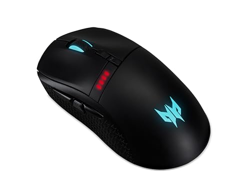 Predator Cestus 350 Gaming Maus (16.000 DPI, 400 IPS Tracking, 8 programmierbare Tasten, 1 ms Reaktionszeit, wireless oder kabelgebunden, RGB Beleuchtung) schwarz/blau von Acer