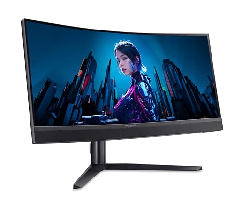 Acer Predator X34V3 Gaming Monitor 34 Inch (86 cm Screen) UWQHD, VA, 180Hz DP/Type-C, 100Hz HDMI, 1ms(GTG), DP 1.4, 2xHDMI 2.0, Type-C 90W, USB HUB, Curved, Height-Adjustable, FreeSync Premium von acer