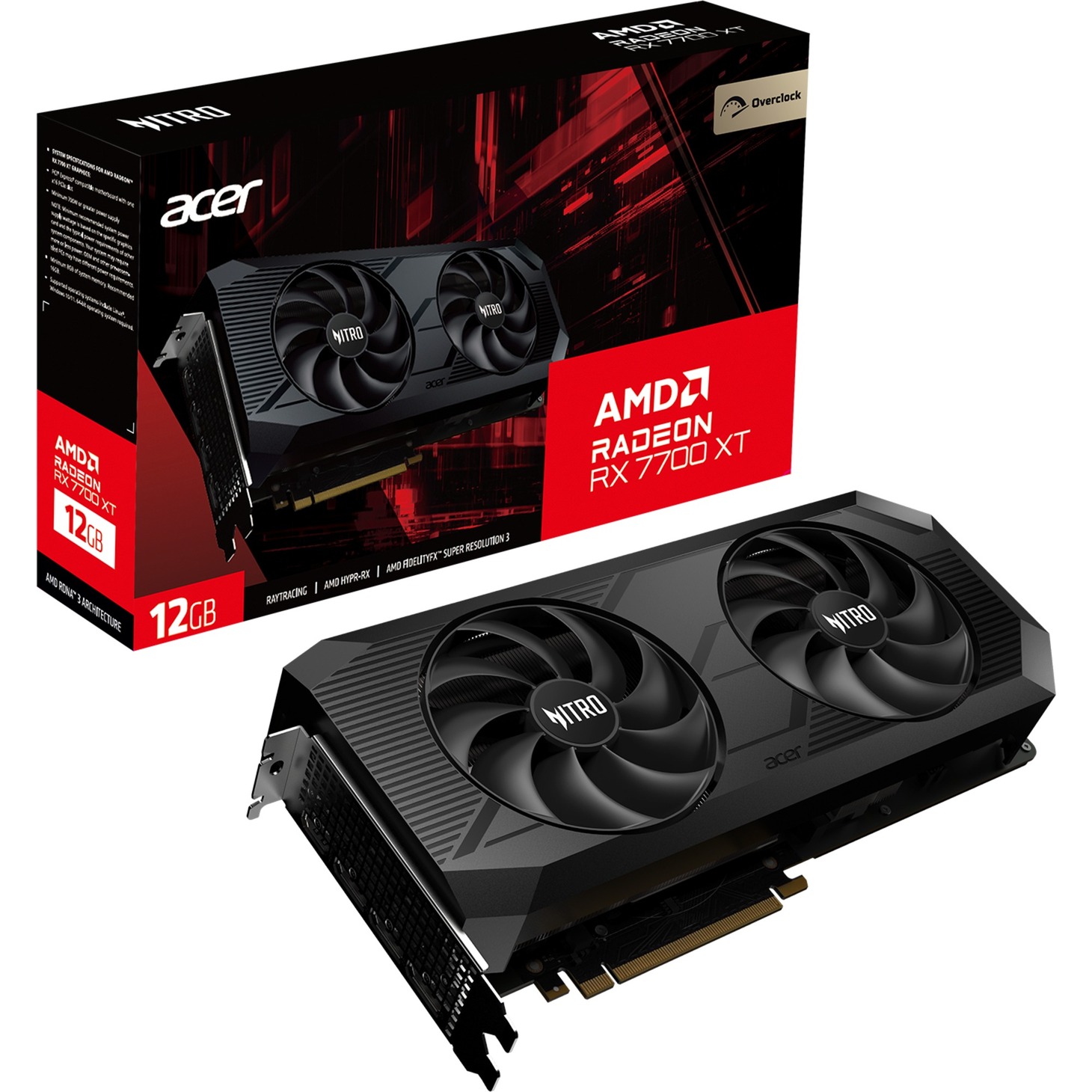 Radeon RX 7700 XT Nitro OC, Grafikkarte von Acer