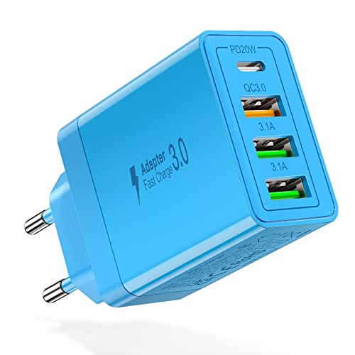 35W USB C Ladegerät,Acezeek Schnellladegerät,4-Port USB C Netzteil(PD20W/QC3.0/3.1A*2) Kompatibel mit iPhone,LG Series,Huawei,BlackBerry,Samsung Galaxy S20 S20+ usw. von Acezeek