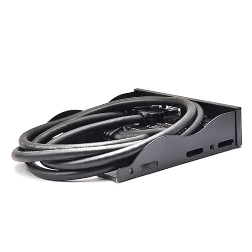 Acfthepiey USB-Frontpanel für PC, USB 3.2 Gen2, 10 Gbit/s, Typ C + 19-poliger 2-Port-USB-3.0-Hub + HD-Audio, 3,5-mm-Kopfhörer-Mikrofon-Ersatz, 500455718 Acfthepiey USB-Frontpanel für PC, USB 3.2 Gen2, 10 Gbit/s, Typ C + 19-poliger 2-Port-USB-3.0-Hub + HD-Audio, 3,5-mm-Kopfhörer-Mikrofon-Ersatz, 500455718 von Acfthepiey