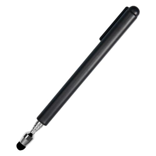 Acfthepiey Universal Teleskop Stylus Pen Stylus Pen für Touchscreens Einziehbarer Pointer Stick & Stylus mit spezieller Beflockungsspitze (Schwarz) von Acfthepiey