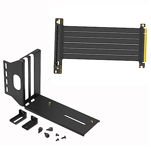 Acfthepiey VGA PCI-E 3.0 X16 Grafikkarte, Vertikale Montagehalterung, VerläNgerungskabel-Set, Grafikkartenhalterung für ATX-PC-GehäUse (B) von Acfthepiey