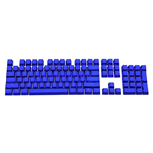 AchidistviQ 104 Stück ABS hintergrundbeleuchtete Tastenkappen für mechanische Gaming-Tastaturen, einfarbige Ersatz-Tastenkappen-Set Computer-Zubehör, Saphirblau von AchidistviQ