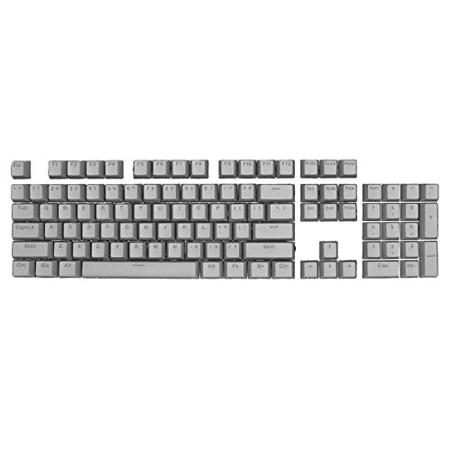 AchidistviQ ABS Keycaps 104 Tastenkappen Hintergrundbeleuchtung Mechanische Tastatur Zubehör PC Teile DIY Mechanische Tastatur Ersatz Bouton Kepcaps - Grau von AchidistviQ