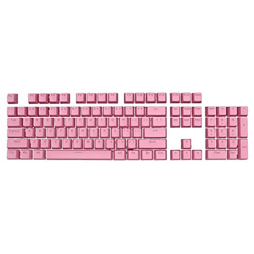 AchidistviQ ABS Keycaps 104 Tastenkappen Hintergrundbeleuchtung Mechanische Tastatur Zubehör PC Teile DIY Mechanische Tastatur Ersatz Bouton Kepcaps - Pink von AchidistviQ