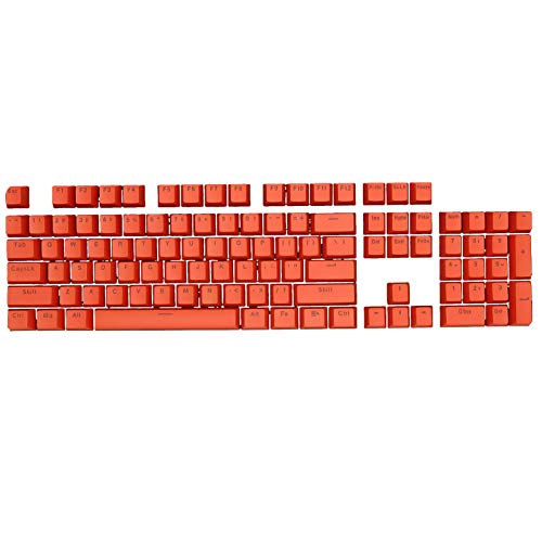 AchidistviQ ABS-Tastenkappen mit 104 Tastenkappen, Hintergrundbeleuchtung, mechanische Tastatur-Zubehör, PC-Teile, DIY mechanische Tastatur-Ersatz-Knopfkappen, orange von AchidistviQ