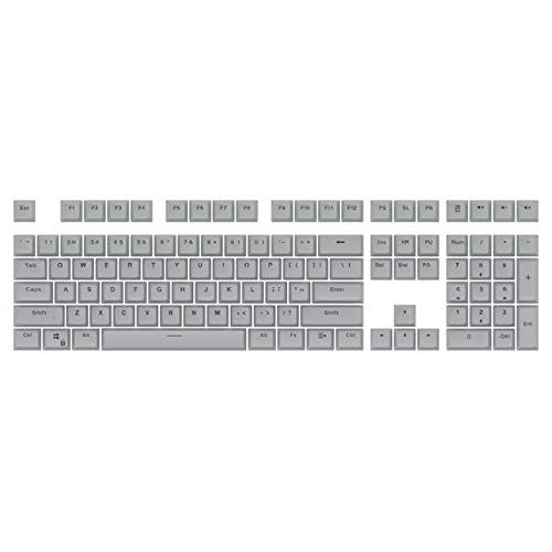 AchidistviQ Tastenkappen, 108 Tasten, Hintergrundbeleuchtung, einfarbig, ABS-Kunststoff, für mechanische Tastatur-Zubehör, Grau von AchidistviQ