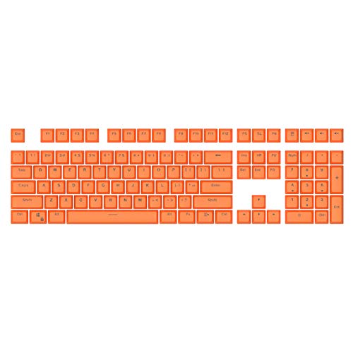 AchidistviQ Tastenkappen, 108 Tasten, Hintergrundbeleuchtung, einfarbig, ABS-Kunststoff, für mechanische Tastatur-Zubehör, Orange von AchidistviQ