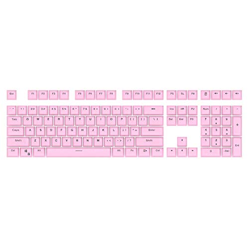 AchidistviQ Tastenkappen, 108 Tasten, Hintergrundbeleuchtung, einfarbig, ABS-Kunststoff, für mechanische Tastatur-Zubehör, Pink von AchidistviQ