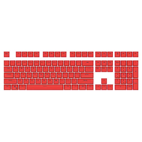 AchidistviQ Tastenkappen, 108 Tasten, Hintergrundbeleuchtung, einfarbig, ABS-Kunststoff, für mechanische Tastatur-Zubehör, Rot von AchidistviQ