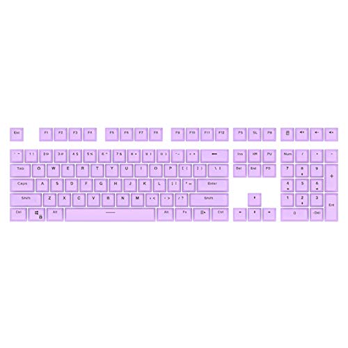 AchidistviQ Tastenkappen, 108 Tasten, Hintergrundbeleuchtung, einfarbig, ABS-Kunststoff, für mechanische Tastatur-Zubehör, Violett von AchidistviQ