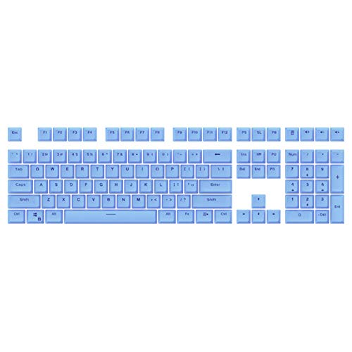 AchidistviQ Tastenkappen, 108 Tasten, Hintergrundbeleuchtung, einfarbig, ABS-Kunststoff, für mechanische Tastaturen, Blau von AchidistviQ