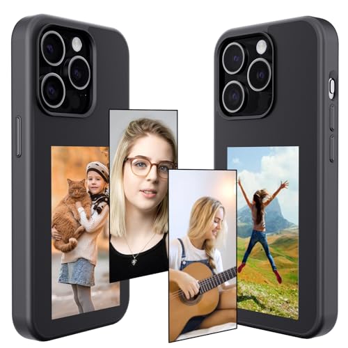 Acodot Schutzhülle für iPhone 15 Pro, Smart-NFC-Tintenbildschirm-Handyhülle, Langlebiges Bild-Display, DIY-Foto, Schlank, Stoßfest, Kratzfest, 6,1 Zoll Acodot Schutzhülle für iPhone 15 Pro, Smart-NFC-Tintenbildschirm-Handyhülle, Langlebiges Bild-Display, DIY-Foto, Schlank, Stoßfest, Kratzfest, 6,1 Zoll von Acodot