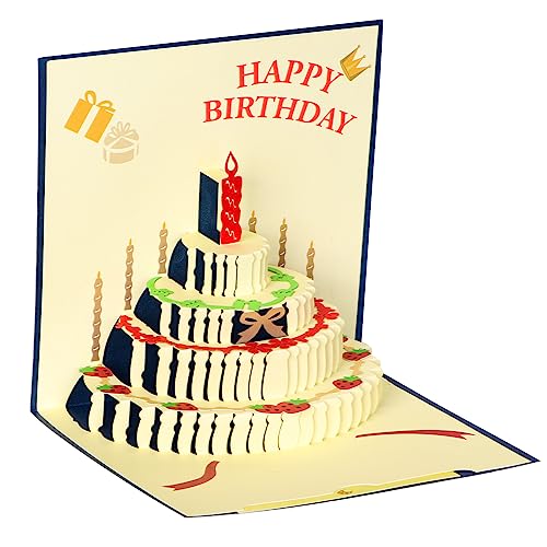 Acooruiteng 3D Geburtstagskarte Geburtstagskarten mit Umschlag Birthday Card Happy Birthday Karte Grußkarte Glückwunschkarte - fuer Frauen Mama Papa Frau Mann von Acooruiteng