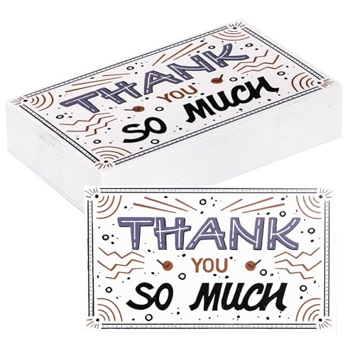 Acooruiteng Dankeskarten 50 Stück Karte Danke Klein Danke Karte Dankeskarte Leere Innere Seite Karte Dankeschön Thank You Cards für Hochzeit Abi Geburtstag Geschäft Einzelhandelsgeschäfte von Acooruiteng