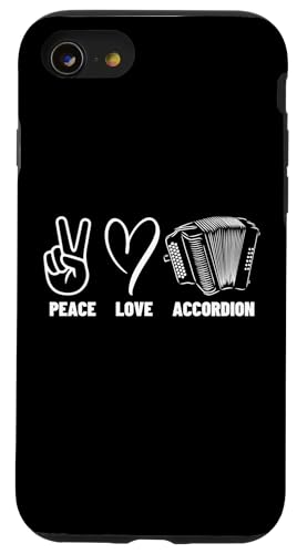 Akkordeonist Peace Love Akkordeon Herren Damen Akkordeonspieler Hülle für iPhone SE (2020) / 7 / 8 von Acordeones Para Adultos Designs