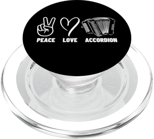 Akkordeonist Peace Love Akkordeon Herren Damen Akkordeonspieler PopSockets PopGrip für MagSafe von Acordeones Para Adultos Designs