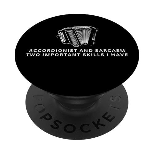 Akkordeonist und Sarkasmus lustiger Akkordeonspieler PopSockets Klebender PopGrip von Acordeones Para Adultos Designs