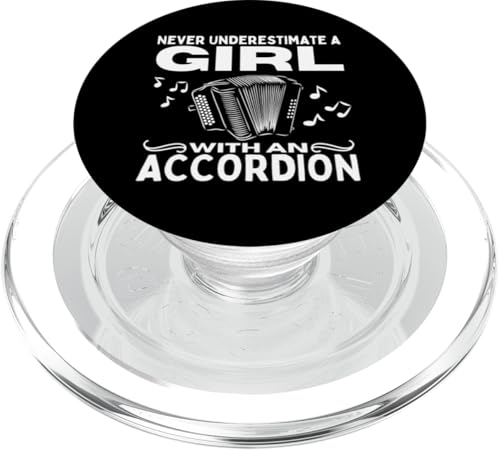 Unterschätzen Sie niemals ein Mädchen mit einem Akkordeon-Akkordeonisten PopSockets PopGrip für MagSafe von Acordeones Para Adultos Designs