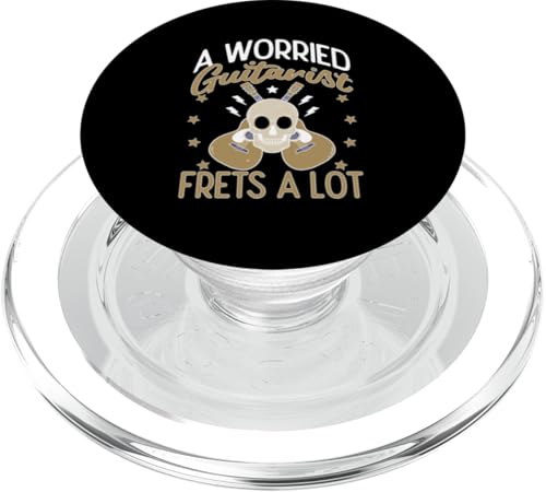 A Worried Guitarist Frets A Lot Akustikgitarre PopSockets PopGrip für MagSafe A Worried Guitarist Frets A Lot Akustikgitarre PopSockets PopGrip für MagSafe von Acoustic Electric Guitar Designs For Musicians