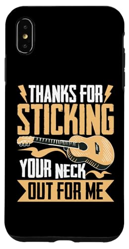 Akustikgitarre mit Aufschrift "Thanks For Sticking Your Neck Out For Me" Hülle für iPhone XS Max Akustikgitarre mit Aufschrift "Thanks For Sticking Your Neck Out For Me" Hülle für iPhone XS Max von Acoustic Electric Guitar Designs For Musicians