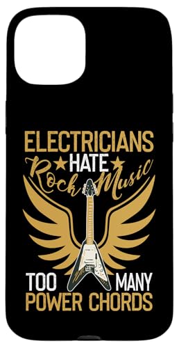 Elektriker hassen Rockmusik - Too Many Power Chords Hülle für iPhone 15 Plus Elektriker hassen Rockmusik - Too Many Power Chords Hülle für iPhone 15 Plus von Acoustic Electric Guitar Designs For Musicians