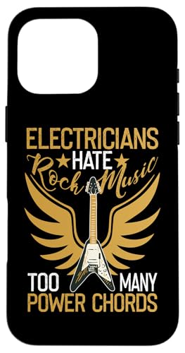 Elektriker hassen Rockmusik - Too Many Power Chords Hülle für iPhone 16 Pro Max Elektriker hassen Rockmusik - Too Many Power Chords Hülle für iPhone 16 Pro Max von Acoustic Electric Guitar Designs For Musicians