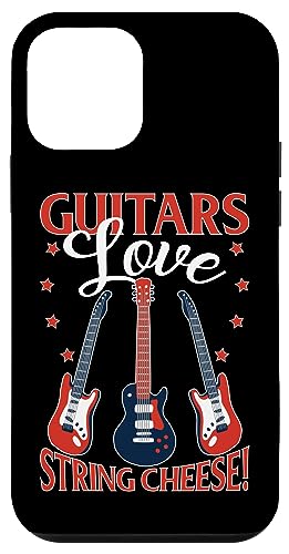 Gitarrensaiten Käse mit E-Gitarren Hülle für iPhone 12 mini von Acoustic Electric Guitar Designs For Musicians