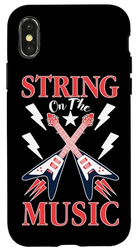 Saite auf der Musik für E-Gitarrenspieler Hülle für iPhone X/XS Saite auf der Musik für E-Gitarrenspieler Hülle für iPhone X/XS von Acoustic Electric Guitar Designs For Musicians