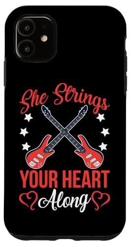 She Strings Your Heart Along E-Gitarre Hülle für iPhone 11 She Strings Your Heart Along E-Gitarre Hülle für iPhone 11 von Acoustic Electric Guitar Designs For Musicians