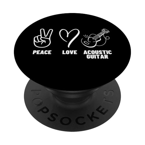 Akustikgitarre Spieler Männer Frauen Peace Love Akustikgitarre PopSockets Klebender PopGrip Akustikgitarre Spieler Männer Frauen Peace Love Akustikgitarre PopSockets Klebender PopGrip von Acoustic Guitar Gifts For Men