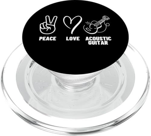 Akustikgitarre Spieler Männer Frauen Peace Love Akustikgitarre PopSockets PopGrip für MagSafe Akustikgitarre Spieler Männer Frauen Peace Love Akustikgitarre PopSockets PopGrip für MagSafe von Acoustic Guitar Gifts For Men