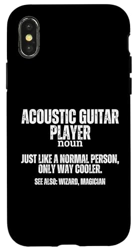 Akustische Gitarre Spieler Definition Lustige Akustikgitarre Hülle für iPhone X/XS von Acoustic Guitar Gifts For Men