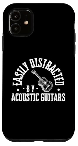 Lässt sich leicht von akustischen Gitarren und Akustikgitarren ablenken Hülle für iPhone 11 von Acoustic Guitar Gifts For Men
