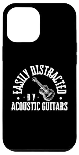 Lässt sich leicht von akustischen Gitarren und Akustikgitarren ablenken Hülle für iPhone 12 Pro Max von Acoustic Guitar Gifts For Men