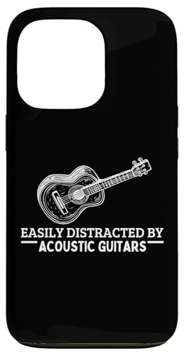 Lässt sich leicht von akustischen Gitarren und Akustikgitarren ablenken Hülle für iPhone 13 Pro von Acoustic Guitar Gifts For Men
