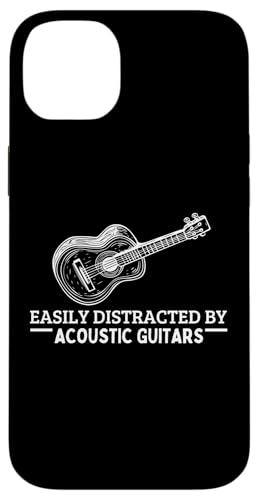 Lässt sich leicht von akustischen Gitarren und Akustikgitarren ablenken Hülle für iPhone 14 Plus von Acoustic Guitar Gifts For Men