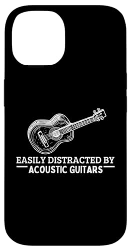 Lässt sich leicht von akustischen Gitarren und Akustikgitarren ablenken Hülle für iPhone 14 von Acoustic Guitar Gifts For Men