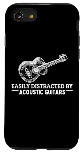 Lässt sich leicht von akustischen Gitarren und Akustikgitarren ablenken Hülle für iPhone SE (2020) / 7 / 8 von Acoustic Guitar Gifts For Men