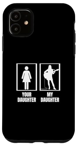 Lustiger Akustikgitarrenspieler mit Aufschrift "Your Daughter My Daugh Hülle für iPhone 11 von Acoustic Guitar Gifts For Men