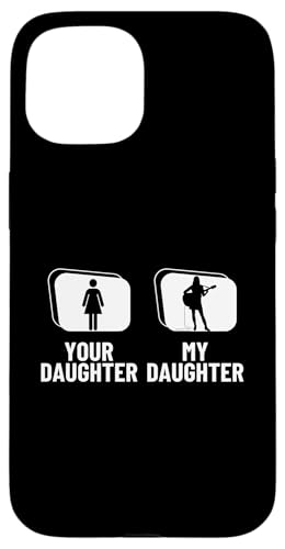 Lustiger Akustikgitarrenspieler mit Aufschrift "Your Daughter My Daugh Hülle für iPhone 15 von Acoustic Guitar Gifts For Men