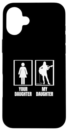 Lustiger Akustikgitarrenspieler mit Aufschrift "Your Daughter My Daugh Hülle für iPhone 16 Plus von Acoustic Guitar Gifts For Men