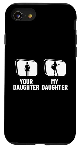 Lustiger Akustikgitarrenspieler mit Aufschrift "Your Daughter My Daugh Hülle für iPhone SE (2020) / 7 / 8 von Acoustic Guitar Gifts For Men