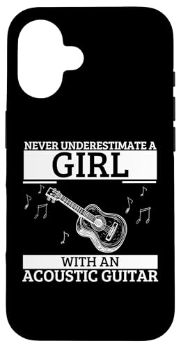 Unterschätzen Sie niemals ein Mädchen mit einer Akustikgitarre Hülle für iPhone 16 Unterschätzen Sie niemals ein Mädchen mit einer Akustikgitarre Hülle für iPhone 16 von Acoustic Guitar Gifts For Men