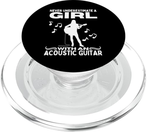 Unterschätzen Sie niemals ein Mädchen mit einer Akustikgitarre PopSockets PopGrip für MagSafe Unterschätzen Sie niemals ein Mädchen mit einer Akustikgitarre PopSockets PopGrip für MagSafe von Acoustic Guitar Gifts For Men