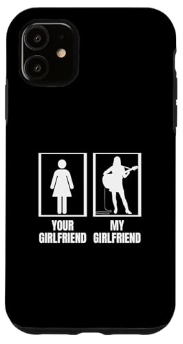 Your Girlfriend My Girlfriend Frauen Akustikgitarre Spieler Hülle für iPhone 11 von Acoustic Guitar Gifts For Men