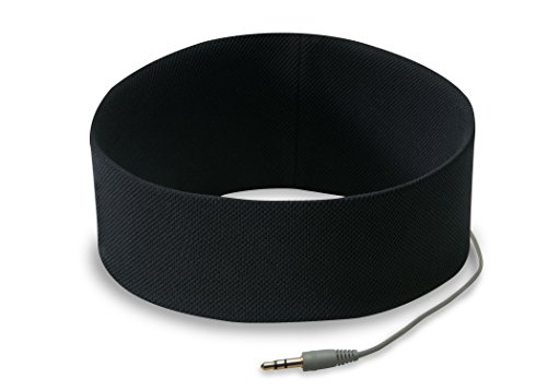 AcousticSheep RS1BM RunPhones weiches/komfortables Sport-Stirnband mit integrierten Kopfhörern für Smartphones und MP3-Player, Größe M, schwarz von AcousticSheep